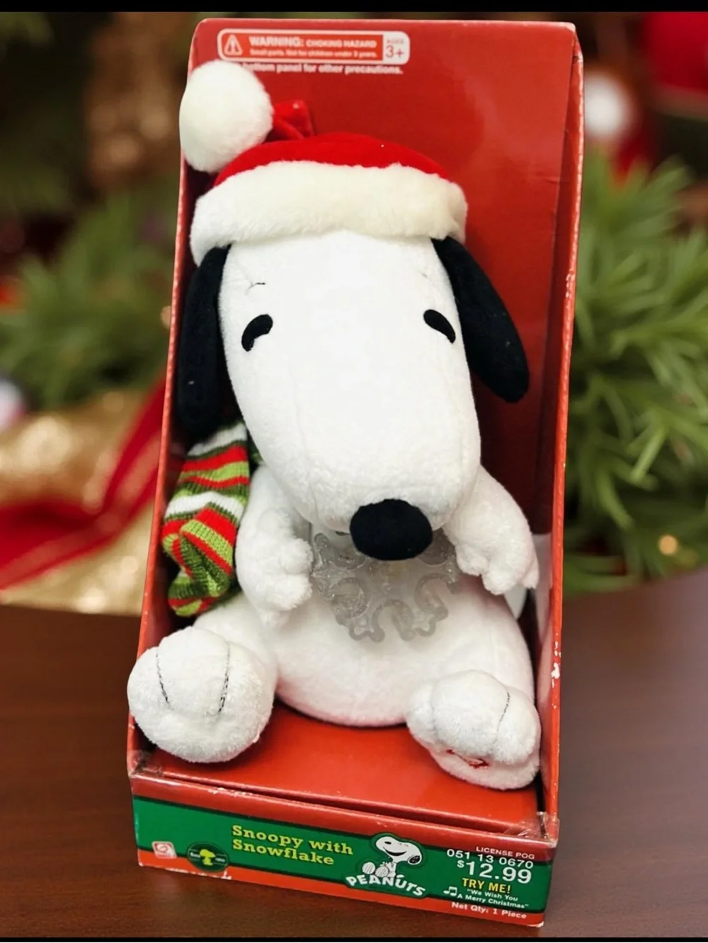 CHRISTMAS SNOOPY MUG & NIB ANIMATED LIGHT UP SNOOPY PLUSH TOY SET